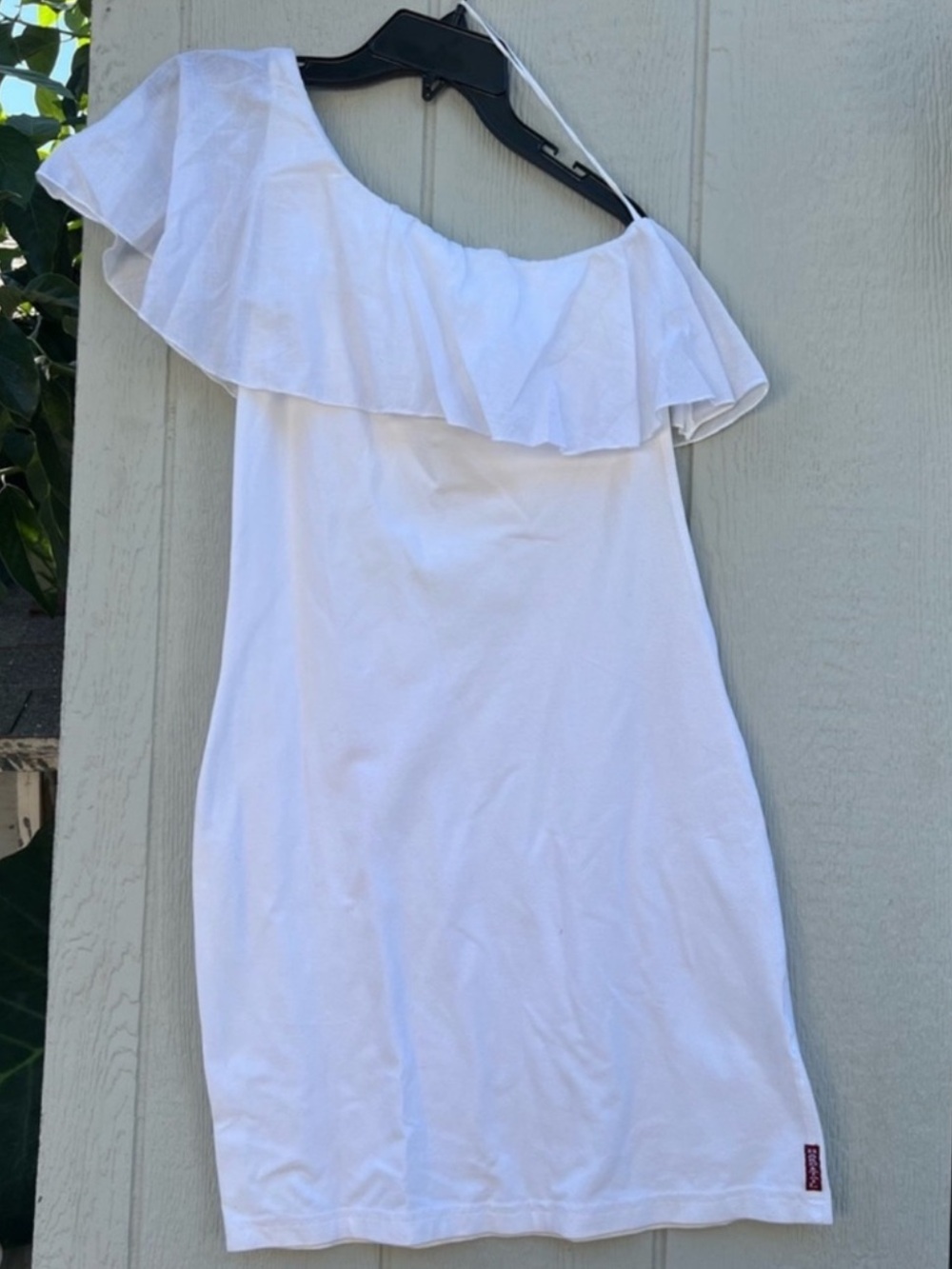 Hard tail forever 100% cotton off one shoulder mini dress y2k